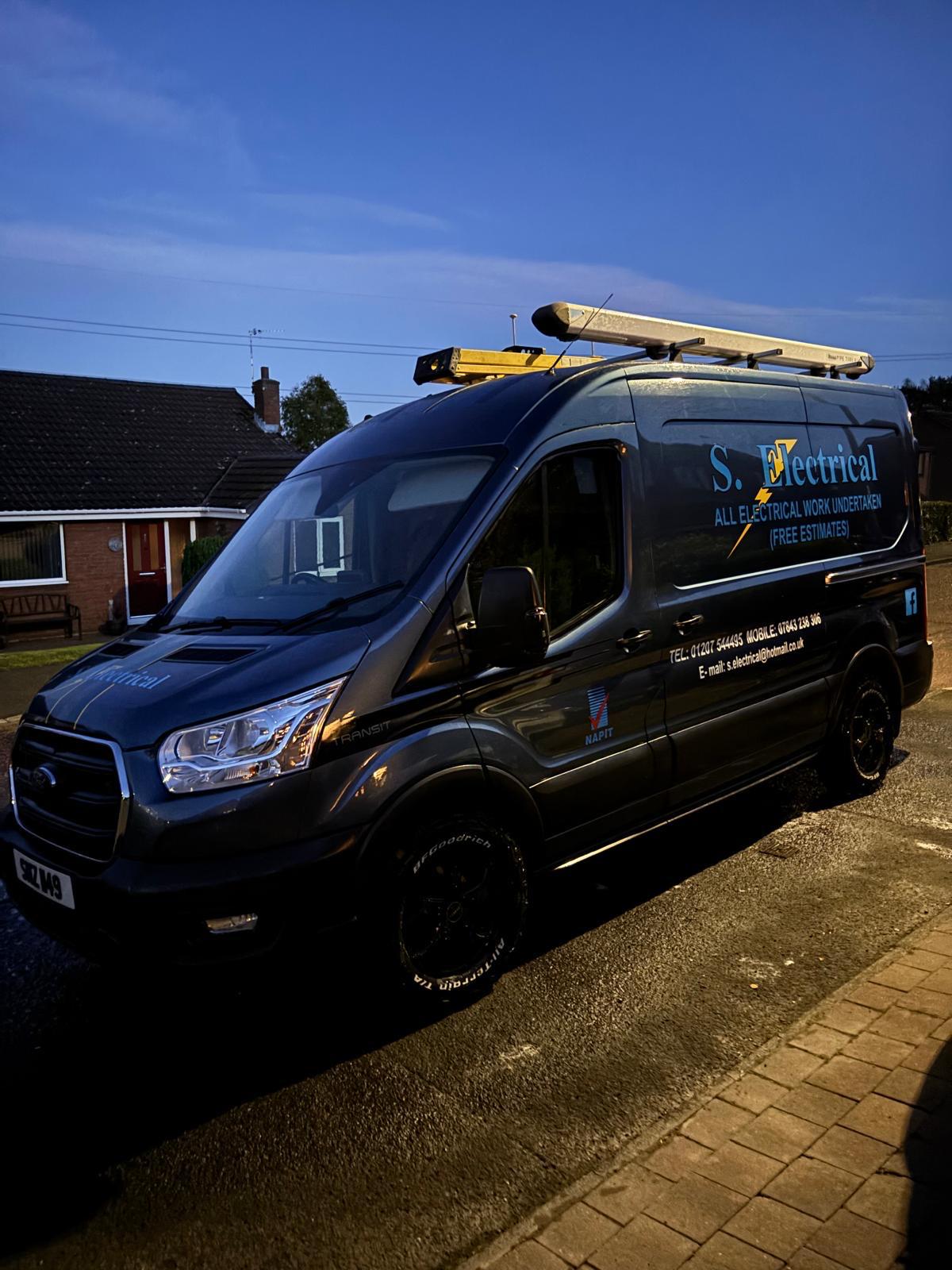S Electrical van on-site